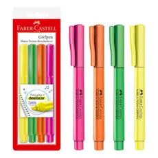 Caneta Destaca Marca Texto 4 Cores Faber Castell Grifpen