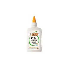 Cola Branca Líquida BIC 90g, À Base de Água, Lavável, Não Tóxica e Segura para Crianças - 1 UN