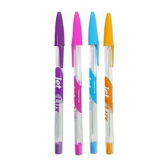 Canetas Esferográficas Jet Lux - 4 Cores uni - Compactor