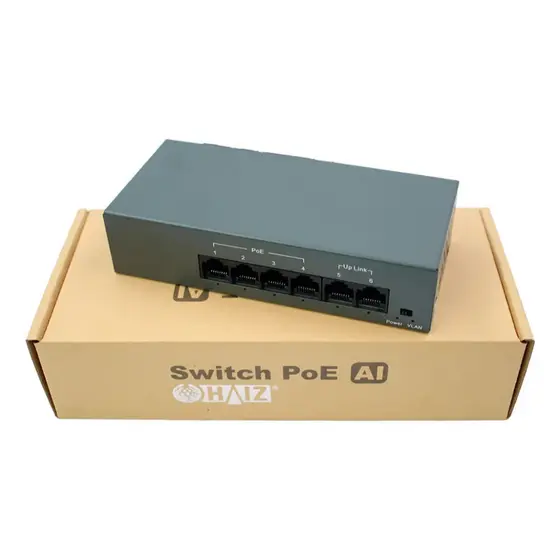 Switch Poe Fast Haiz 4 Portas Poe + 2 Uplink 10/100 Mbps