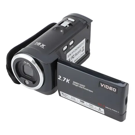 Filmadora 2.7k Profissional Tela 2.8 Hd 50mp 16x