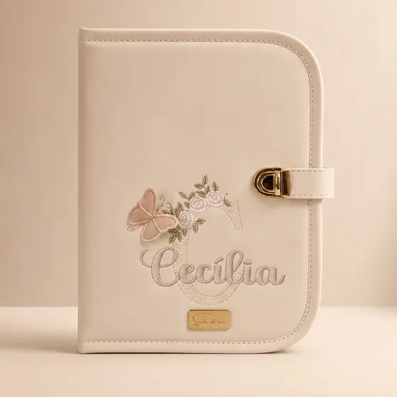 Porta Documentos do Bebê Personalizado | Porta Caderneta Vacina | Maternidade Bordado