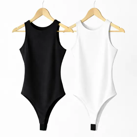 Kit 2 Body Collant Feminino Regata Basico Liso Bori