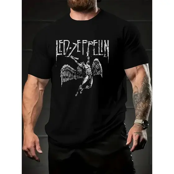 Camiseta Estampa Banda Led Zeppelin 100% Algodao Premium