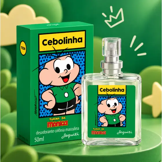 Colônia Infantil Masculina Cebolinha 50ml Jequiti Perfume Jovem Fragrância Fresca Jequiti