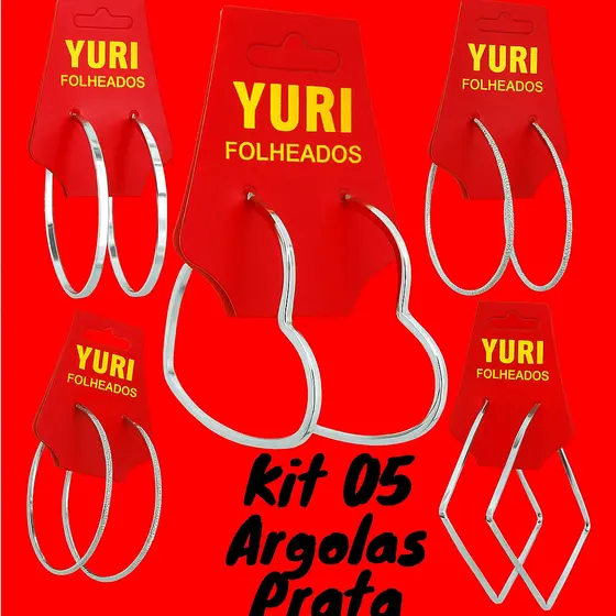 🔥 Super Kit Argolas Femininas – 5 Modelos Diferentes em Prata 925 🔥
