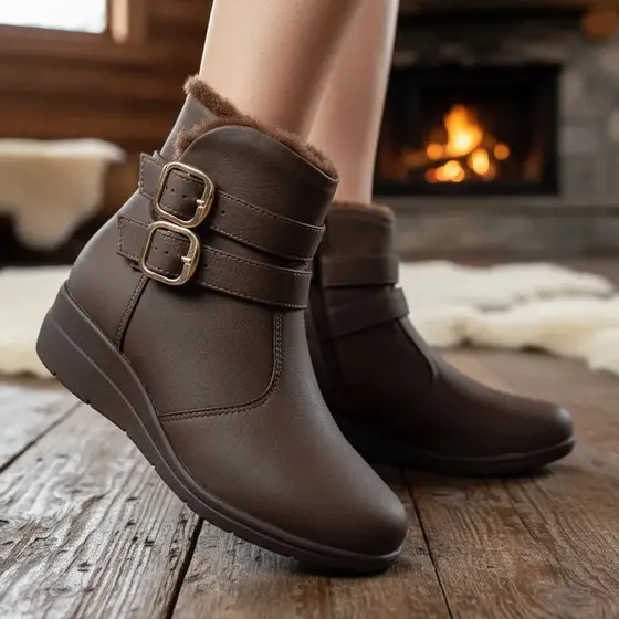 Bota Modare Feminino Pelinhos Anabela 7085.206