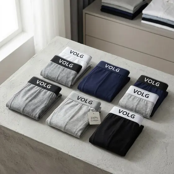 Kit com 5 Cuecas Boxer Adulto de Cotton