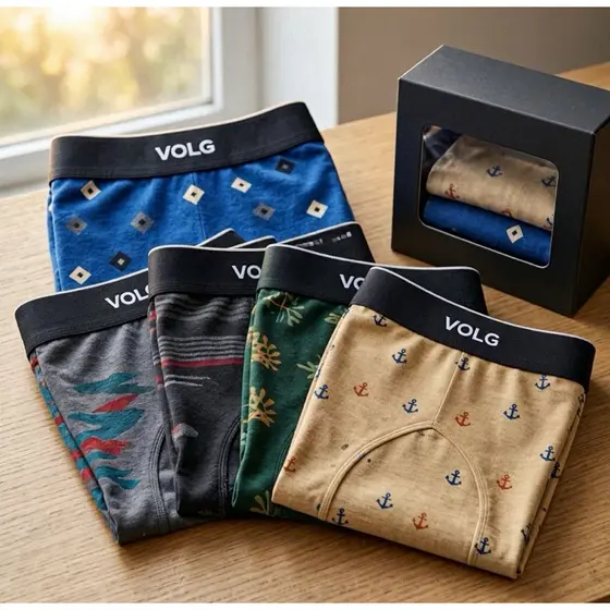 kit 1 a 6 anos original com 5 Cueca Boxer Infantil Microfibra Lisa e Estampada