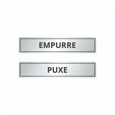 Placas em Alumínio Puxe e Empurre Indicação Porta ou Parede
