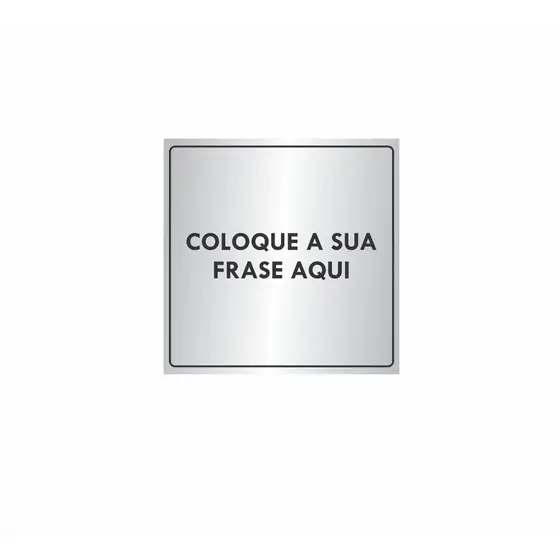Placa Indicação Porta ou Parede Alumínio Personalizada 10x10cm ou 10x15cm ou 15x15cm