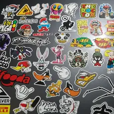 Mega Kit 49 Adesivo Holográfico Capacete Moto Carro Notebook