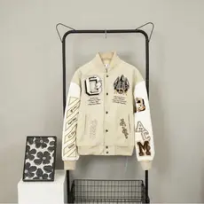 O mais recente popular hip-hop jaqueta indústria pesada de rua, novo Harajuku moto terno, uniforme versátil beisebol casal