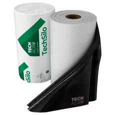 Lona Plástica Techsilo Preta/Branca 12x50m 70kg Techagro 150 Micra