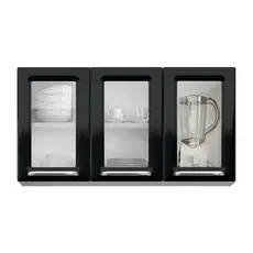 Armário Itatiaia Luce 105 3500001242, 3 Portas de Vidro, Preto