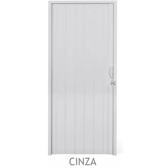 Porta Sanfonada PVC Plastilit 0,70x2,10m Cinza