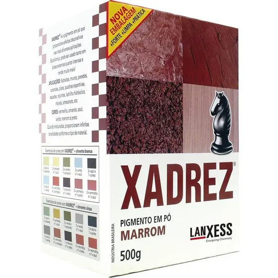 Tinta em Pó Xadrez Marrom 500g - Embalagem com 10 Unidades
