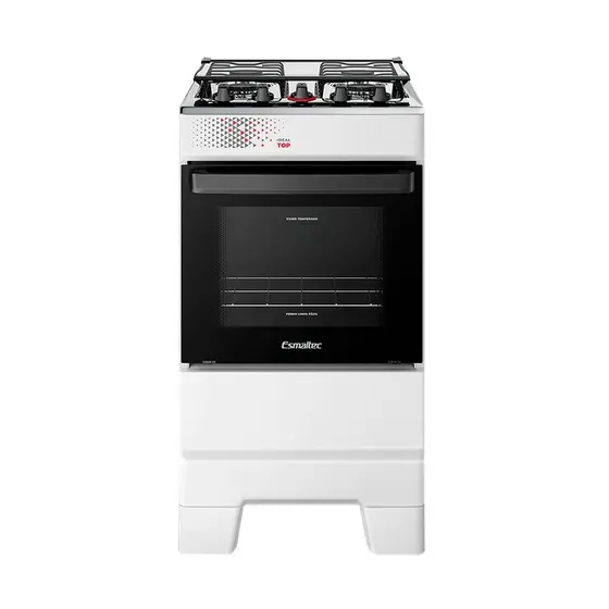 Fogão de Mesa Esmaltec 4 Bocas T4IAB Ideal Top - 4122 Acendimento Automático, Branco, Bivolt