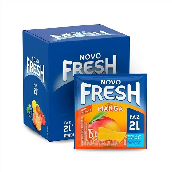 Refresco em Pó Fresh Manga 15g Display com 15 Unidades