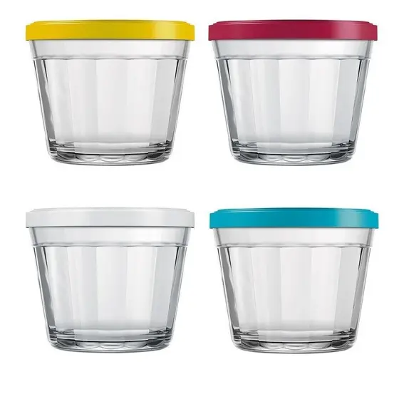 Tigela Nadir Americano 150ml Pequena 4210 com Tampa | Cores Sortidas - Embalagem com 12 Peças