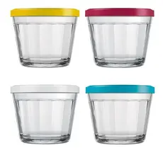 Tigela Nadir Americano 150ml Pequena 4210 com Tampa | Cores Sortidas - Embalagem com 12 Peças