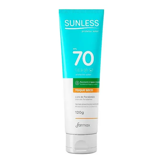 Protetor Solar Sunless FPS70 Toque Seco 120g