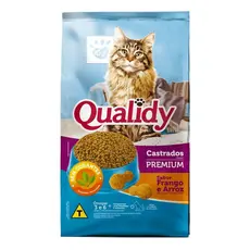 Ração Qualidy Premium para Gatos Castrados Frango/Arroz 1Kg