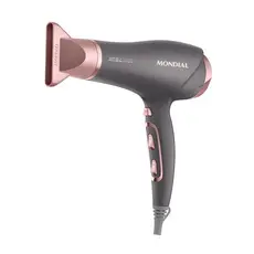 Secador de Cabelo Mondial SCN-11 2000W - 3 Temperaturas + 2 Velocidade, Grafite/Rose