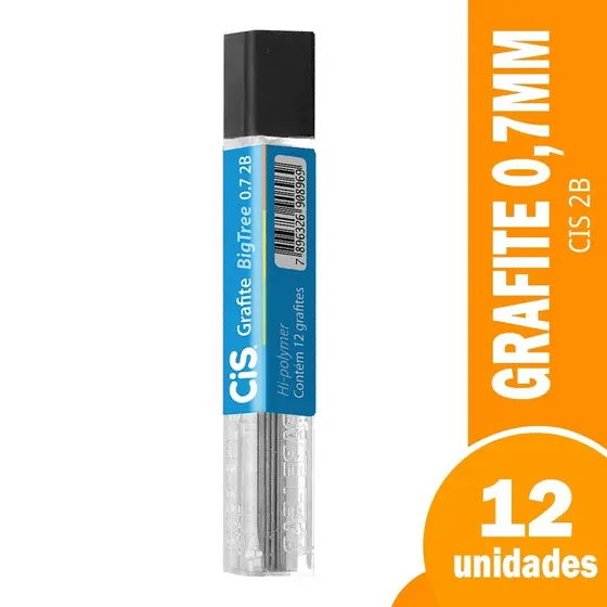 Grafite Cis 0,7mm 2B - Embalagem com 12 Unidades