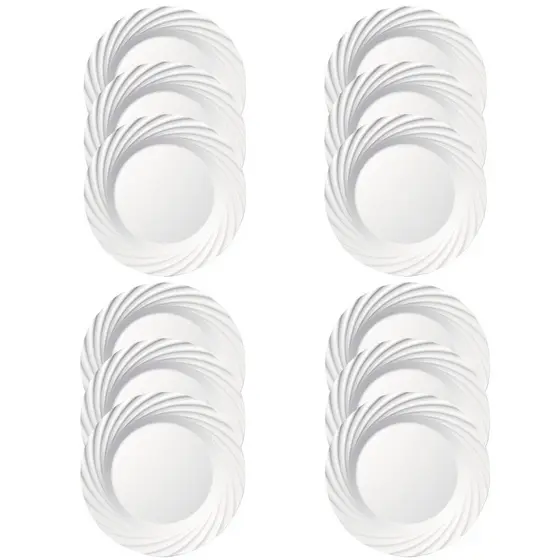 Conjunto de Pratos Rasos Nadir Opaline Jasmim 12 peças