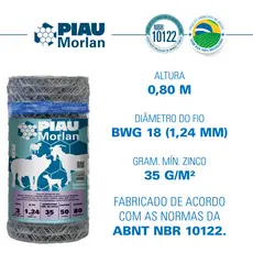 Tela Piau Morlan Mangueirão 3x18x0,80m 50m
