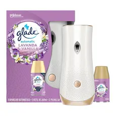 Purificador e Desodorizador Ar Glade Aparelho Auto Spray+Refil Lavanda e Vanilla 269ml + 2 Pilhas AA
