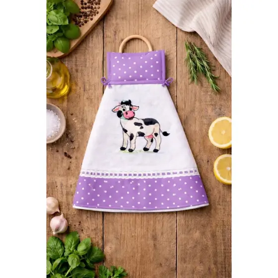 Kit 1 Pano Bate Mão Patchwork Aplicado Cozinha Estampado