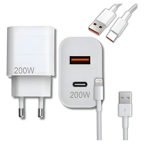 Carregador 200W Turbo para Xiaomi Power Delivery Super Rápido Tipo C 002