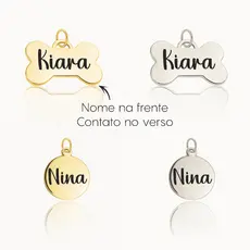 Pingente De Identificação PET cachorro Gato Personalizado Com Nome E Telefone