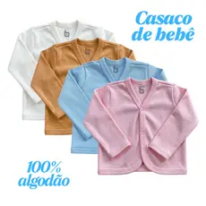 Casaquinhos Para Bebê Meia Estação em 100% Algodão | Diversas Opções de Cores.