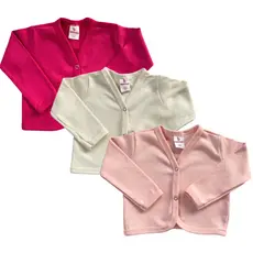 Kit com 3 Casaquinhos de Bebê Inverno 100% Algodão.