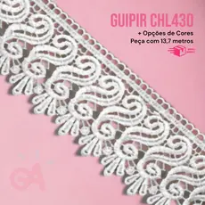 Renda Guipir CHL- 430 - 8,5 cm - Peça com 13,7 metros
