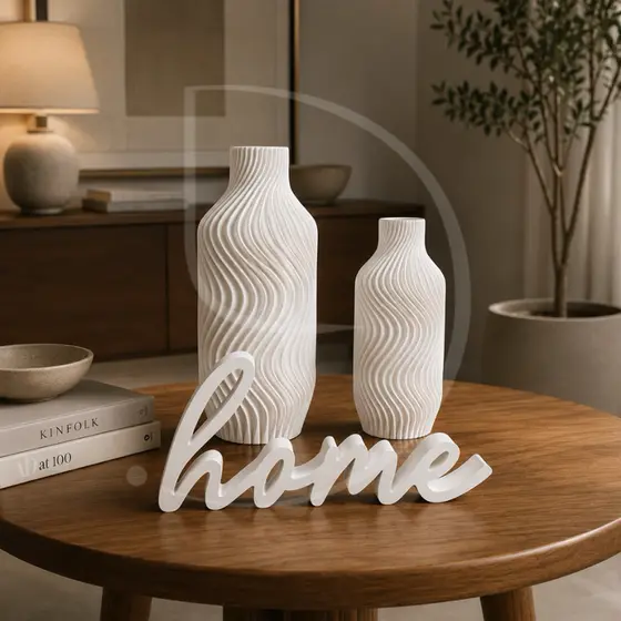 Kit Decorativo HOME– Vasos Modernos para Decoração Aconchegante