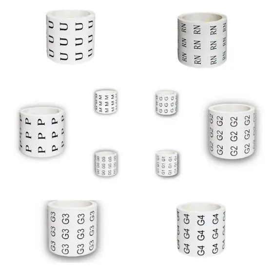 Etiqueta para roupas p,m,g,gg,g1,g2,g3 com 1000 unidades cada