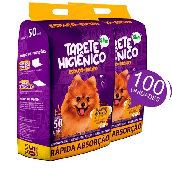 Tapete Higiênico Espaço De Bicho 100 unidades Envio Imediato