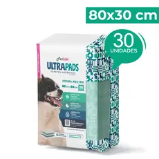 Tapete Higiênico Cães Ultra Pads Natural 80cmx60cm 30 unidades