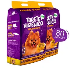 Tapete Higiênico Espaço De Bicho P/ Cães E Gatos 60x60 Com 80 Unidades