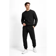 Conjunto Moletom Careca Unissex Básico sem Capuz + Calça Jogger Slim