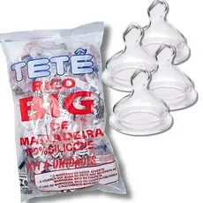 Bico Big De Mamadeira Orto Ortodontico Silicone Kit 4 Unidades Bpa Free Tetê