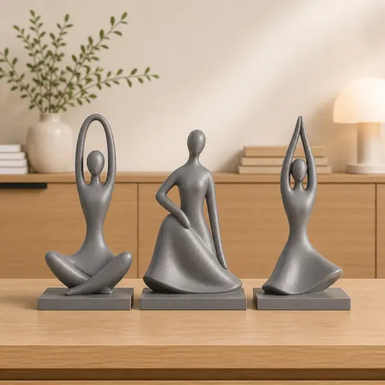 Esculturas Abstratas Modernas - Harmony Pose Trio - Decoração Sala
