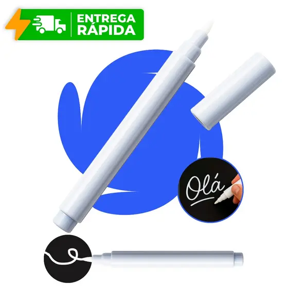 Canetas Giz Líquido Branca Para Quadro Preto E Óculos