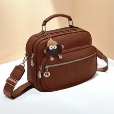 Bolsa Feminina Alça De Gorssa Transversal  com Pompom LA299