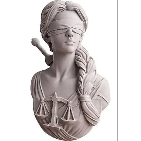 Busto Deusa Têmis Justiça Escultura Direito Advogado Juiz Impressão 3D Decorativa Escritório