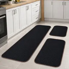 Jogo de Tapete para Cozinha Sala 3 Peças Varias cores Passadeira antiderrapante Decorativo para Piso